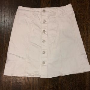 Mossimo White Denim Button Skirt